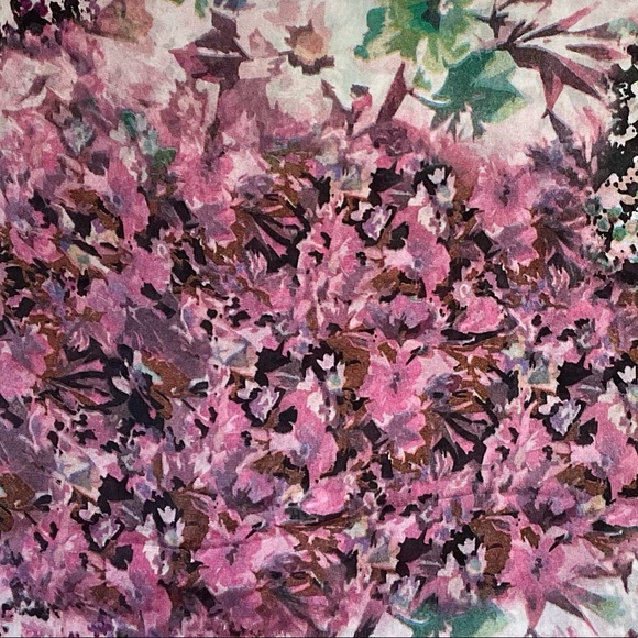 Floral printed georgette silk blend fabric total of 1 Yd 32” Width 60” - Picture 2 of 7